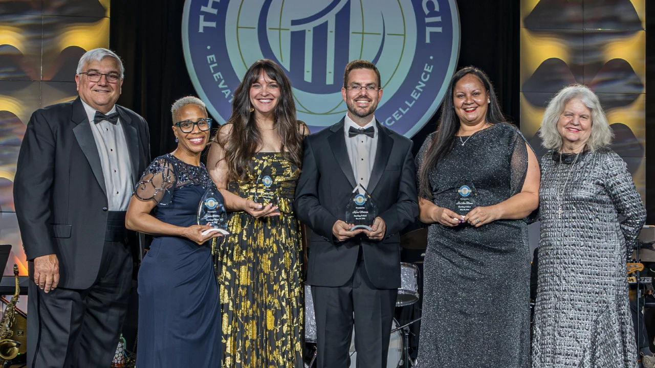 The 2026 class of Sterling Leadership Fellows with their awards at the Sterling Leadership Conference